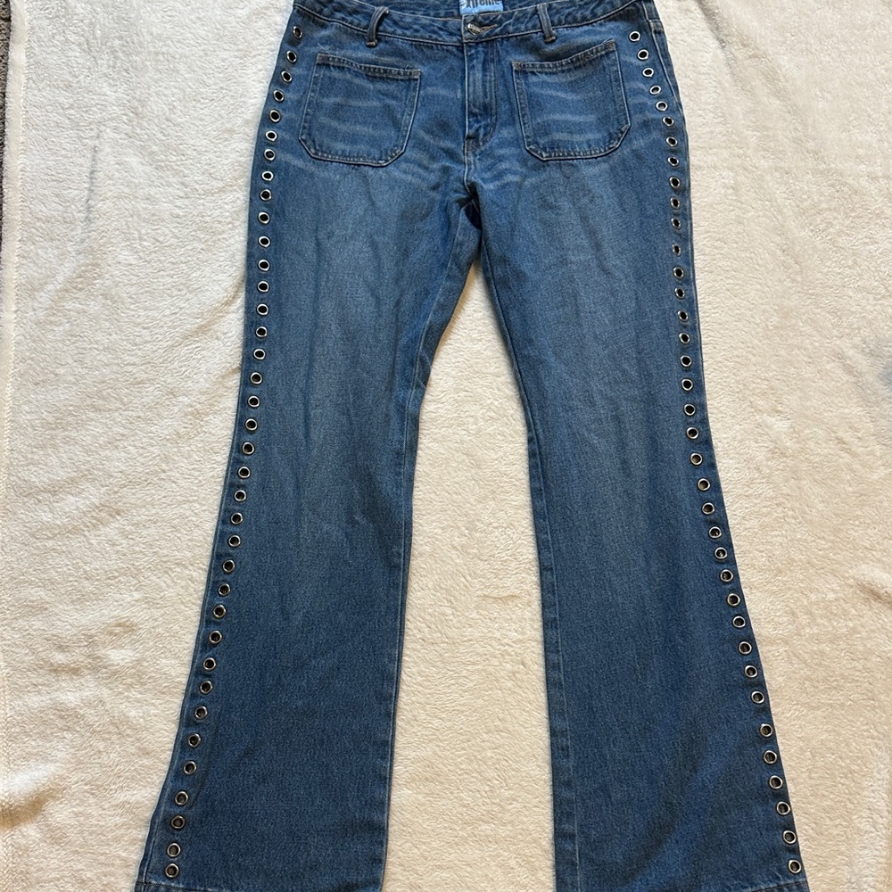 Vintage Extreme Limit Low Rise Eyelet Jeans